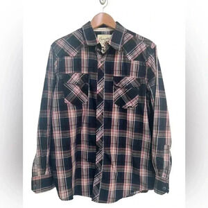 Coastal Pearl Snap Men’s Western Shirt Size Large